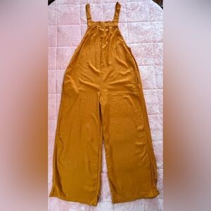 Women's Mustard Wide-Jumpsuit